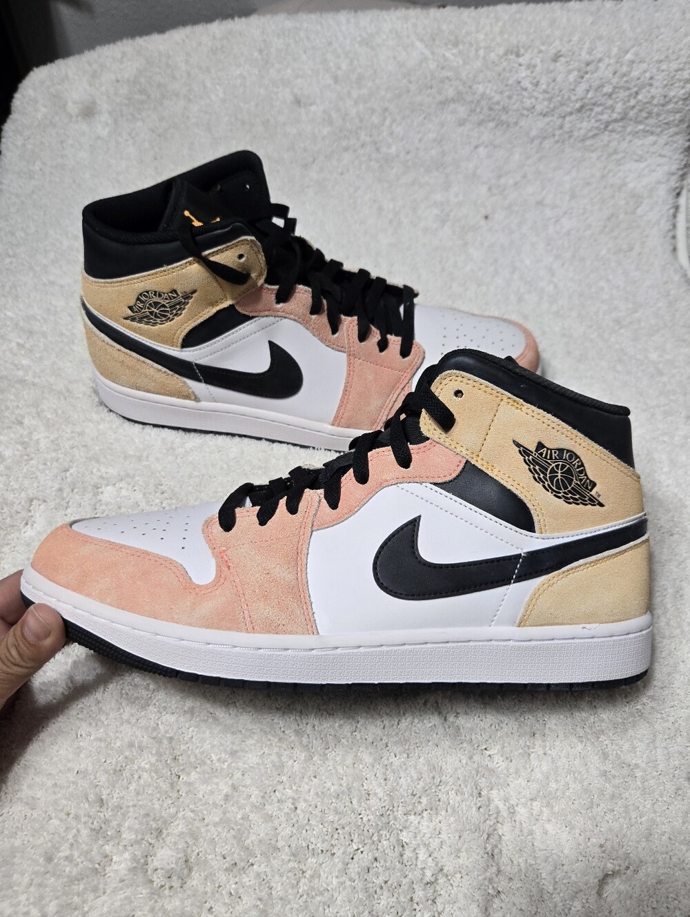 JORDAN MENS Nike Air 1 Mid SE "Flight Club" DX4332 800 Sz 12 Like New Pastel